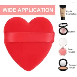 Makeup Sponges 1pc Powder Puff Face Tool Sponge Velvet Dry Washable Smooth Soft Heart-shaped With Beauty Facial W0D6