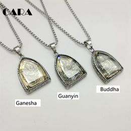 CARA 2017 NEW Statement Necklace Vintage Buddha Pendant Buddhist Necklace Buddha Religious 316L stainless steel necklace Jewelry C246H