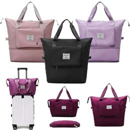 Foldable Large Capacity Storage Folding Bag Travel Bags for Women Tote Carry on Luggage Handbag Duffel Shoulder 231221