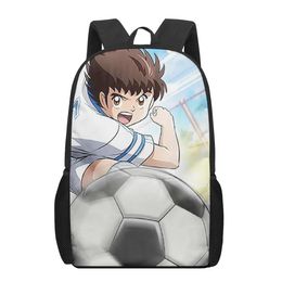 Bags anime Captain Tsubasa School Bags For Boys Girls 3D Print School Backpacks Kids Bag Kindergarten Backpack Men Child Bookbag Moch
