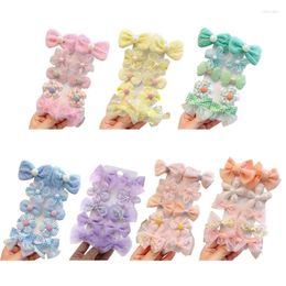 Hair Accessories Hairpins For Little Girl 10PCS Spring Clip Clips Flower Barrettes Sweet Decors Bow Pet