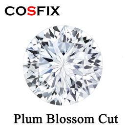 COSFIX Wholesale I loose Gemstones Plum Blossom Cut VVS GRA Synthetic Diamond for Jewellery Making 231221