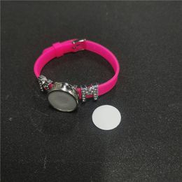 sublimation mom button silicone bracelet bracelets with discs wholesales