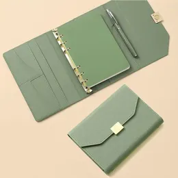 Bussiness Loose-leaf Notebook Exquisite PU Cover Detachable DIY Binder Notepad Journal Agenda Planner Notebooks