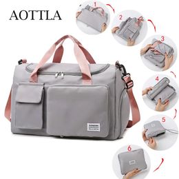 AOTTLA Folding Travel Bags Leisure Duffle Pack Tote For Women Shoulder Bag Fitness Sports Crossbody Men's Luggage 231221