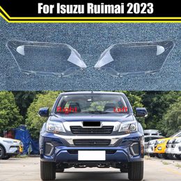 Car Headlamp Lens Glass Lamp Mask Transparent Lampshade Shell Headlight Cover for Isuzu Ruimai 2023 Auto Light Housing Case