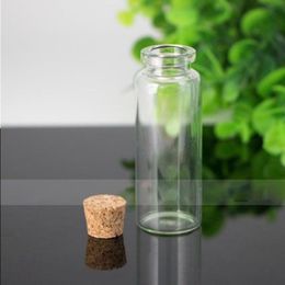 Empty Wishing Bottles Glass Jar with Wooden Cork 20ml , Transparent Drifting Wishing Bottle Glass Vial Bottle 20 ml 600pcs/Lot Free DHL Tpjq