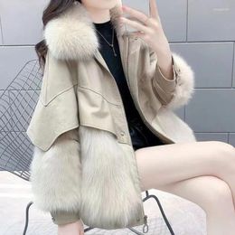 Women's Trench Coats Fur Coat Women Haining Fashion One Net Red Down Blast Street Temperament Celebrity Winter