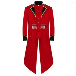 Men's Jackets Vintage Mens Victorian Gothic Tailcoat Steampunk Gentleman Trench Coat Lapel Neckline Slight Stretch Casual Style