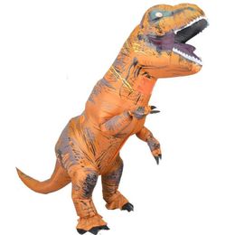 Supplies Inflatable Adult T REX Costume Dinosaur Costumes Blow Up Fancy Dress Mascot Party Cosplay Costume For Men Women Dino Cartoon Y0827