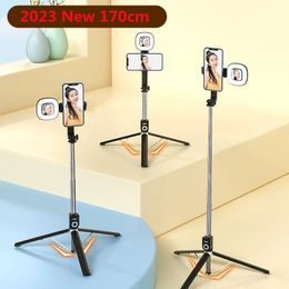 FANGTUOSI Long Selfie Stick Tripod With Remote Shutter For Smartphone Foldable Wireless monopod For Mobile phone Live 231221