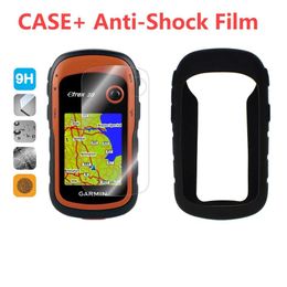 9H Tempered Screen Protector Shield Film + Silicone Protect Case for Garmin eTrex 22x 32x 30x 20x 10x 309x 201x Handheld GPS
