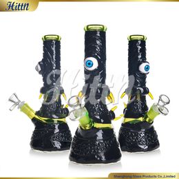 10.5 Inches Glass Beaker Bongs Hookahs Dab Oil Rig Black Eye Monster Art Glass Water Bong for Smoking with 14mm Bowl