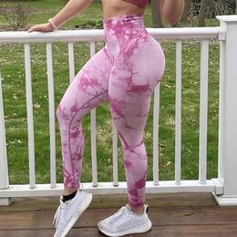 TieDye Yoga Pants Sports Leggings Women Seamless High Waist Push Up Woman Tights Sexy Fitness Workout Legging Gym Clothing 231221