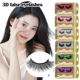False Eyelashes 3D Mink Lashes Volume Natural Density Long Cross Extended 6 Color Beauty Makeup Eye Tools C9Y9