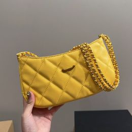 Mini Hobo Frauen Schulter -Unterarm -Beutel Gold Hardware Kette Luxus Handtasche Diamantgitter gesteppt Luxus Handtasche Münzgrundstück Abend Clutch Pochette Birkin 23 cm