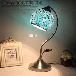 Mediterranean Macek Tiffany retro lamp bar Cafe KTV decorative desk lamp bedside lamp2076