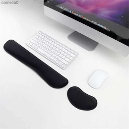 Mouse Pads Wrist Rests 1 Set Rest Pad Memory Foam Three-dimensional Non-slip Gaming Office Home Desktop Keyboard PadL231221