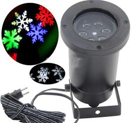 Lamps Outdoor Christmas snowflake LED lights White RGB Laser light lawn lamp for garden Lighting holiday decoration