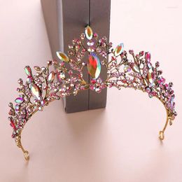 Hair Clips Vintage Colourful Crystal Tiara For Brides Accessories Wedding Crowns Headband Headpieces And Crown Bride Headdress