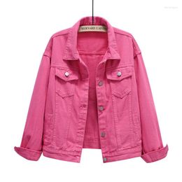 Women's Jackets 2023 Spring Autumn Denim Jacket Women Casual Tops Short Coat Female Colour Jean Cotton Loose Outerwear Woman