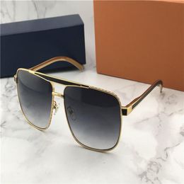 Luxury- new fashion classic sunglasses attitude sunglasses gold frame square metal frame vintage style outdoor design classical mo295I
