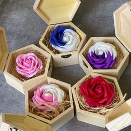 Decorative Flowers Beautiful Artificial Flower Preserved Rose Eternal Forever Jewellery Box Valentine Gifts For Girlfriend Mother Women