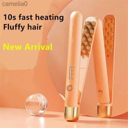 Hair Curlers Straighteners New Arrival Portable Electric Ceramic Hair Curler Fluffy Hair Curler Corn Perm Wet Dry Double Use Hair Styling Tools 4#L231222