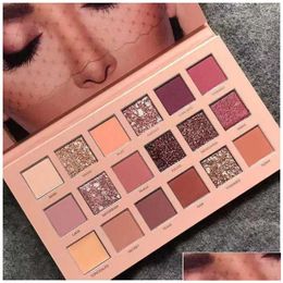 Eye Shadow 18 Colours Aromas New Nude Eyeshadow Palette Long Lasting Mti Reflective Shimmer Matte Glitter Pressed Pearls Makeup Drop De Dh2X1