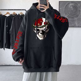 Anime Sweatshirts Berserk Guts Print Hoodies Men's Haruku Y2k Streetwear Casual Gothic Skull Pullover Oversized Fleece Clothes