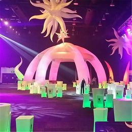Tents And Shelters Customised 210D Oxford Building Structure Inflatable Spider Tent Air Beams Party Dome Marquee With Led Lights For Dhvbp