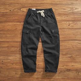 Men's Jeans Winter Heavyweight Fleece Pants Men Clothes Thicken Warm Retro Cargo Trousers Outdoor Casual Wear Velvet Thermal Hiking Trekking J231222