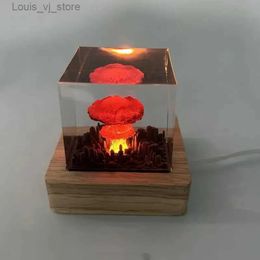 Lights Night Lights Creative Nuclear Explosions Mushroom Cloud Lamp USB Atomic Bomb Resin Night Light Home Decoration Christmas Gifts Tab