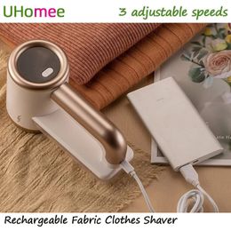 Electric Lint Remover 2000mAh Portable Clothes Sweater Curtains Fuzz Fabric Shaver Adjustable Speed Hairball Trimmer for Couch 231221