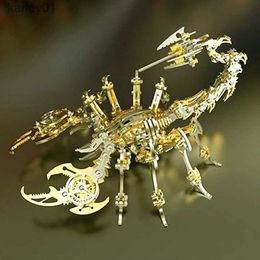 3D Puzzles Kids Metal Assembly Toys Colourful Scorpion King 3D Puzzle Toy Adult DIY Jigs Decoration Collection Boy Birthday Gift Ornament YQ231222