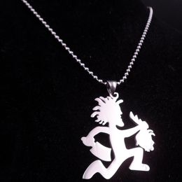 ship silver ICP Jewelry Fashion Stainless Steel Hatchetman Take Girls Heads Juggalette Pendant with 3mm 30 inch curb chain Ne294Z