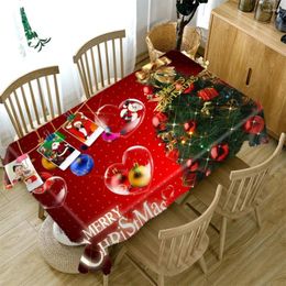 Table Cloth 2023 Christmas Tablecloth Red Festive Tree Series Decorations For Home Oxford Manteles Mantel Mesa