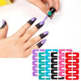 Nail Stickers Varnish Polish Glue Anti-overflow Spill Proof Manicure Protector Tools Reusable Model Oil Stencil Clip DIY Random Col