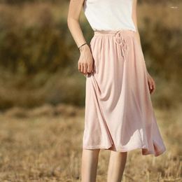 Skirts BELIARST 2023 Spring And Summer Cashmere Skirt Women's High Waist Knitted Casual Solid Colour Thin Long Dress