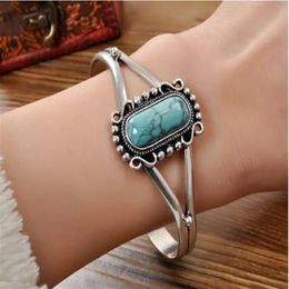 Victoria wieck Luxury Women Jewelry 925 Silver Filled Adjustable opening Turquoise bella's Bracelets for love gift324x