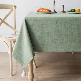 Cotton And Linen Tablecloth Waterproof And Anti-Scalding High-End Small Fresh Rectangular Coffee Table Tablecloth Table Mat 231221