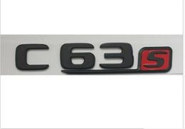 Stickers Black Flat C63s Letters Trunk Emblem Badge Sticker for Mercedes Benz C63 AMG S