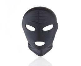 Sexy PU Leather Latex Hood Black Mask 4 tyles Breathable Headpiece Fetish BDSM Adult for party4557871