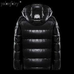 Men's Down Parkas Winter Down Jackets for Men and Women Clothing Thick Hooded Bread Jacket Mens Black Shiny Down Coats Female Outwear Jaqueta FCY J231222