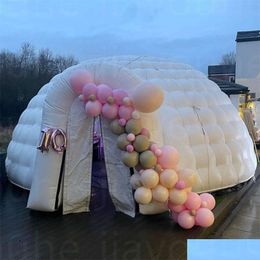 Tents And Shelters Customized Pvc Party Inflatable Igloo Disco Dome Tent Trade Show Marquee With Blower For Sale Drop Delivery Sport Dhkqt