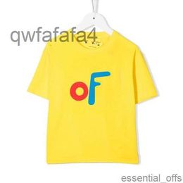 Ofs Luxury T-shirt Kids T-shirts White Boys Irregular Arrow Girls Summer Short Sleeve Tshirts Letter Printed Finger Loose Kid Toddlers Youth Tees Topshnz8 SYYV