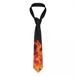 Bow Ties Flames Men Women Necktie Skinny Polyester 8 Cm Classic Bright Fire Burning Neck Tie For Mens Accessories Gravatas Office