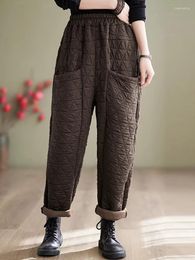 Women's Pants Women Casual Arrival 2023 Autumn And Winter Vintage Style Thick Warm Loose Comfortable Female Harem Pant B3045