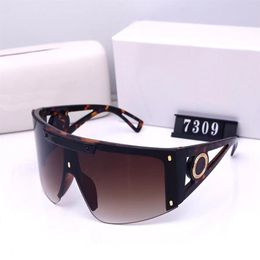 Luxury versage men's sunglasses women's sunglasses fashion big frame one piece head sunglass mask one-piece arc glasses 3119