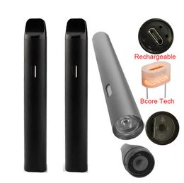 USA STOCK 2ml Vape Pen Disposable E-cigarette Stemless Postless Pod Thick Oil Empty Rechargeable 350mah Battery Ceramic Coil Snap In Vaporizer D11 Pen Custom Logo